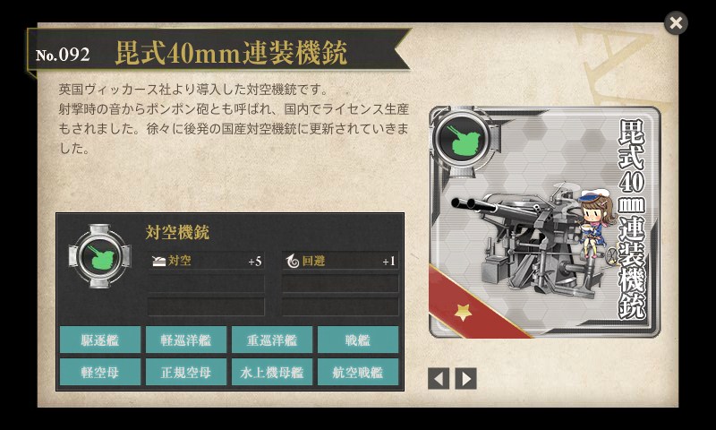 図鑑No.092　毘式40mm連装機銃